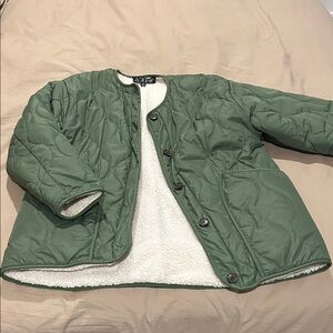 J. Crew reversible Olive Green Puffer Coat